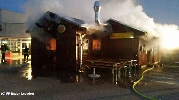 20150822 Geschaeftsbrand Baden Haidhofsiedlung  Foto: © FF Baden-Leesdorf