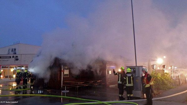 20150822 Geschaeftsbrand Baden Haidhofsiedlung  Foto: © FF Baden-Leesdorf