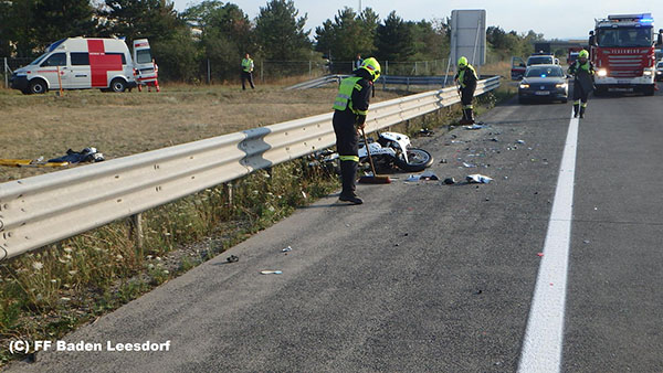 20150806_VU A2 Baden-Traiskirchen  Foto: © FF Baden-Leesdorf