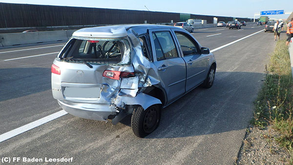 20150806_VU A2 Baden-Traiskirchen  Foto: © FF Baden-Leesdorf