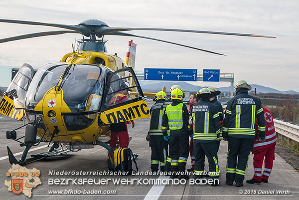 20151116 Lkw Auffahrunfall auf der A2 vor Bad Vöslau RFb Süd   Foto: Daniel Wirth