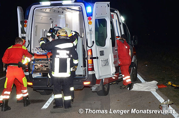 20151124_Verkehrsunfall auf der L4043 bei Unterwaltersdorf  Foto: © Thomas Lenger