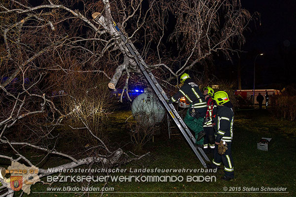 20151201_Sturmeinsatz_Baum auf Fluessiggastank gestuerzt in Baden  Foto: © Stefan Schneider