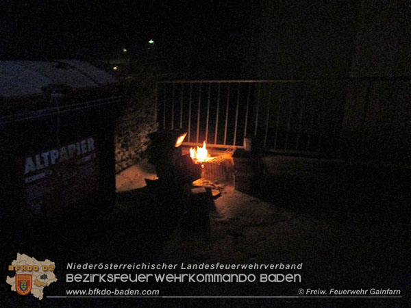 20160101 Kleinbrand in Gainfarn  Foto: © 2016 FF Gainfarn