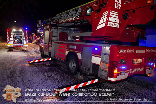 20160103 Wohnungsbrand in Baden  Foto: © Freiwillige Feuerwehr Baden-Stadt