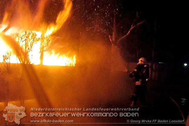 20160110 Müllinselbrand in Baden Leesdorf   Foto: © Georg Mrvka FF Baden-Leesdorf