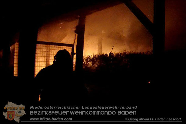 20160110 Müllinselbrand in Baden Leesdorf   Foto: © Georg Mrvka FF Baden-Leesdorf