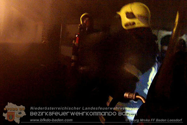 20160110 Müllinselbrand in Baden Leesdorf   Foto: © Georg Mrvka FF Baden-Leesdorf