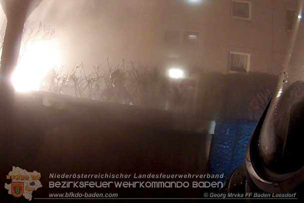 20160110 Müllinselbrand in Baden Leesdorf   Foto: © Georg Mrvka FF Baden-Leesdorf
