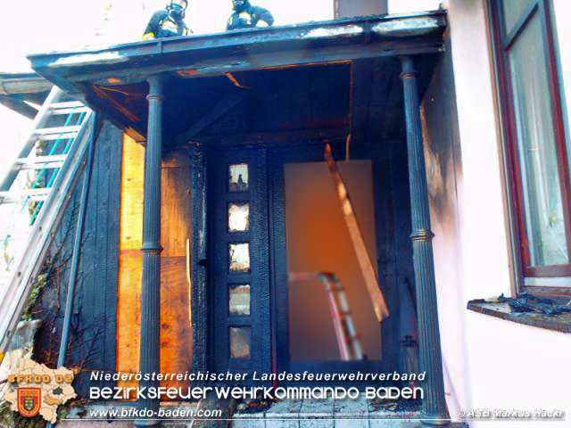 20160121 Brand eines Wintergarten bei Wohnhaus in Berndorf   Foto: © ASB ÖA Markus Hackl FF Pottenstein