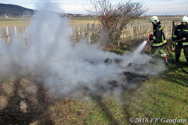 20160213 Brandeinsatz in Gainfarn  Foto: © FF Gainfarn