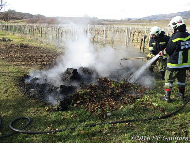 20160213 Brandeinsatz in Gainfarn  Foto: © FF Gainfarn