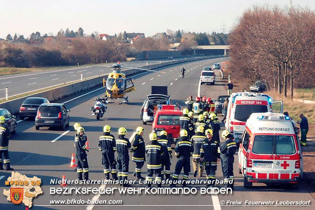 20160327 VU A2 Leobersdorf-Wöllersdorf RFb Süden  Foto: © FF Leobersdorf