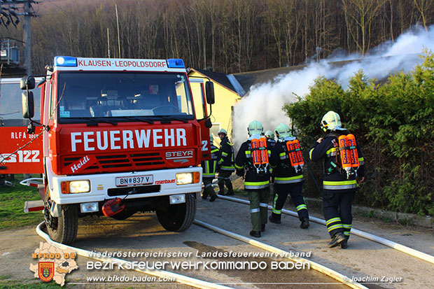 20160402 Garagenbrand auf Bauernhof in Klausen-Leopoldsdorf  Foto: © Joachim Zagler