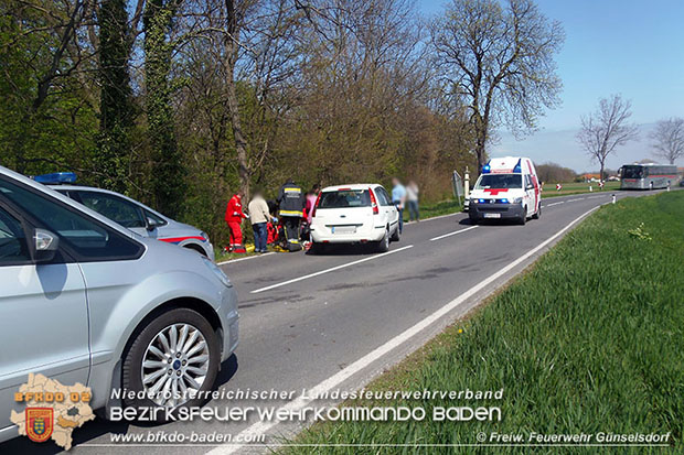 20160411 Verkehrsunfall L154 Günselsdorf   Foto: © Christopher Neumayer FF Günselsdorf