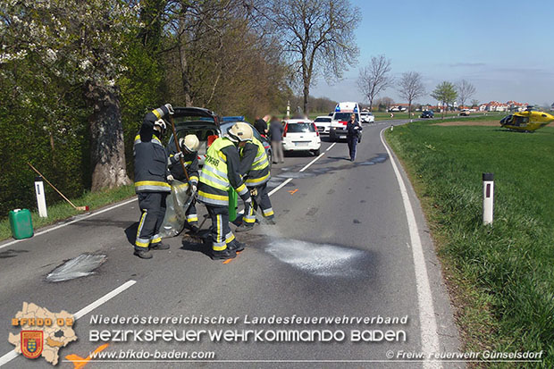 20160411 Verkehrsunfall L154 Guenselsdorf   Foto: © Christopher Neumayer FF Guenselsdorf
