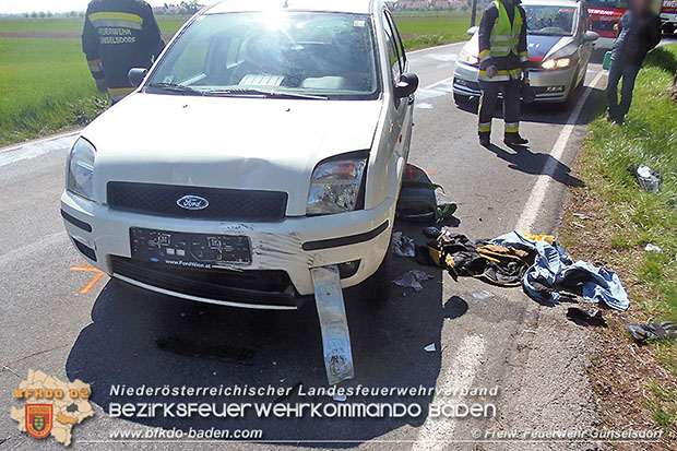 20160411 Verkehrsunfall L154 Guenselsdorf   Foto: © Christopher Neumayer FF Guenselsdorf