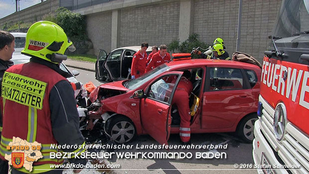 20160517 Verkehrsunfall in Baden  Foto: © Stefan Schneider