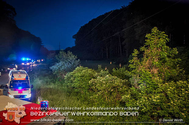 20160604 Schwerer Verkehrsunfall auf der L4007 Gainfarn-Schwarzensee   Foto: © Daniel Wirth