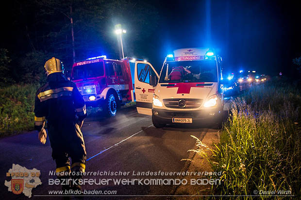 20160604 Schwerer Verkehrsunfall auf der L4007 Gainfarn-Schwarzensee   Foto: © Daniel Wirth