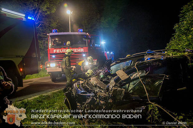 20160604 Schwerer Verkehrsunfall auf der L4007 Gainfarn-Schwarzensee   Foto: © Daniel Wirth