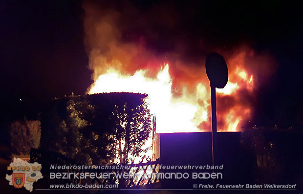 20160605 Müllinselbrand im Ortsteil Baden Weikersdorf   Foto: © FF Baden Weikersdorf