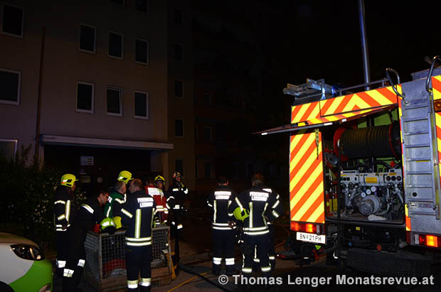 20160605 Brand im Muelllagerraum eines Wohnhauses im Ortsteil Baden Leesdorf   Foto: © Thomas Lenger Monatsrevue.at