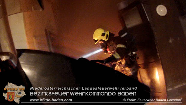 20160605 Brand im Muelllagerraum eines Wohnhauses im Ortsteil Baden Leesdorf   Foto: © Georg Mrvka FF Baden-Leesdorf