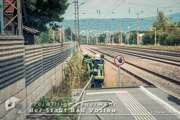 20160625 Flurbrände auf der Südbahnstrecke durch defekte Bremse eines Güterzuges  Foto: ©  Daniel Wirth