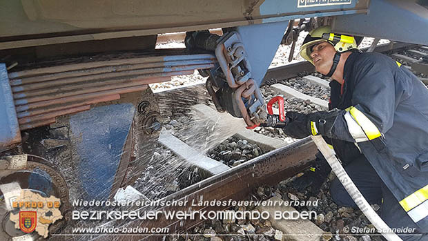 20160625 Flurbrände auf der Südbahnstrecke durch defekte Bremse eines Güterzuges Foto: © Stefan Schneider