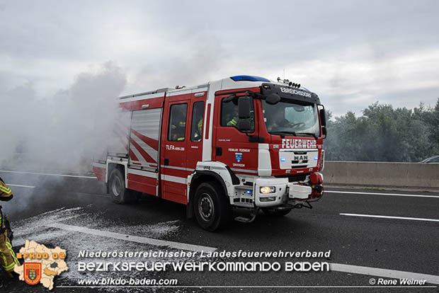 20160703 Fahrzeugbrand A3 Ebreichsdorf-Pottendorf RFB Bgld.  Foto: © ASB ÖA Rene Weiner