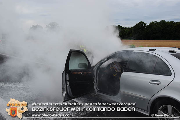 20160703 Fahrzeugbrand A3 Ebreichsdorf-Pottendorf RFB Bgld.  Foto: © ASB ÖA Rene Weiner
