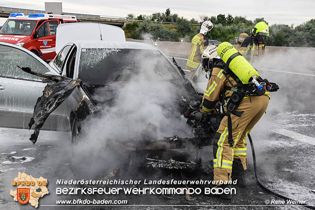 20160703 Fahrzeugbrand A3 Ebreichsdorf-Pottendorf RFB Bgld.  Foto: © ASB ÖA Rene Weiner
