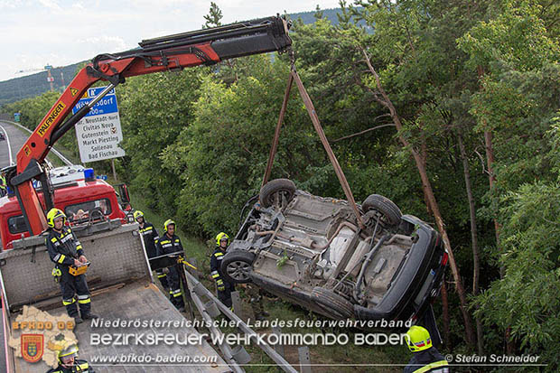 20160708 Verkehrsunfall A2 Südautobahn RFb Süd bei Wöllersdorf Foto: © Stefan Schneider