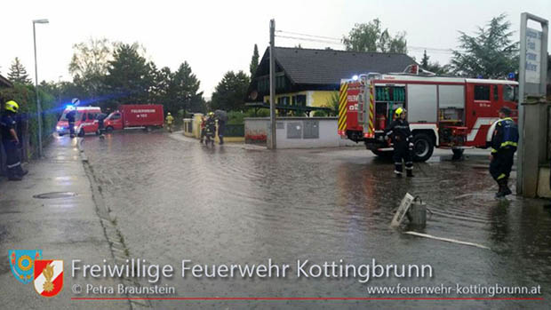 20160712 Unwettereinsatz in Kottingbrunn  Foto: © Petra Braunstein