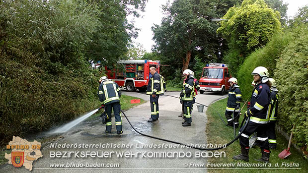 20160714 Brand eines Moped-Autos in Mitterndorf a.d.Fischa  Foto: © Josef Troll
