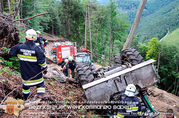 20160715 Bergung der verunglückten Arbeitsmaschine nach schweren Forstunfall  Foto:© Thomas Tisch
