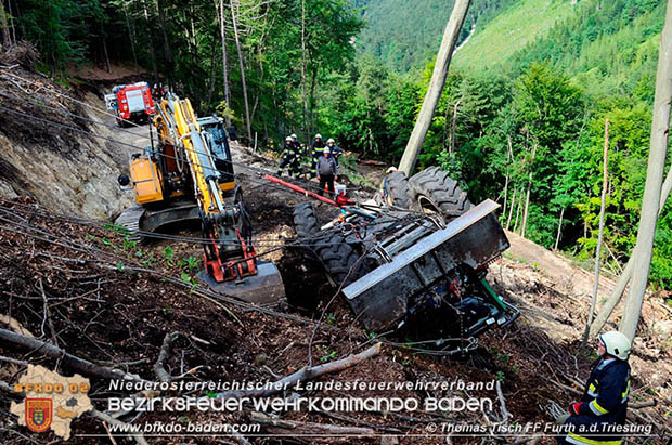 20160715 Bergung der verunglückten Arbeitsmaschine nach schweren Forstunfall  Foto:© Thomas Tisch
