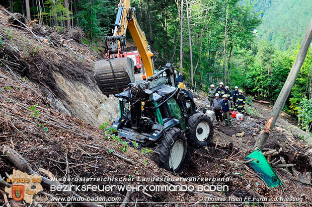 20160715 Bergung der verunglückten Arbeitsmaschine nach schweren Forstunfall  Foto:© Thomas Tisch