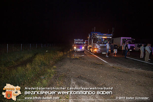 20160908 LKW Unfall A2 Traiskirchen-Guntramsdorf  Foto: © Stefan Schneider