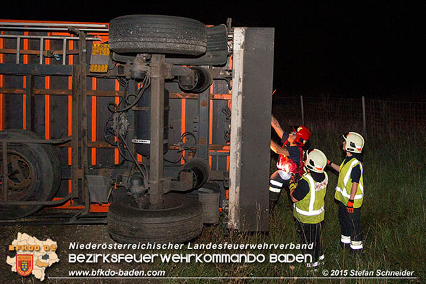 20160908 LKW Unfall A2 Traiskirchen-Guntramsdorf  Foto: © Stefan Schneider