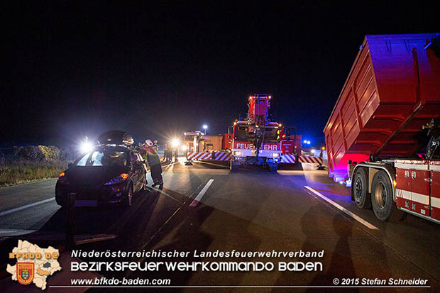 20160908 LKW Unfall A2 Traiskirchen-Guntramsdorf  Foto: © Stefan Schneider