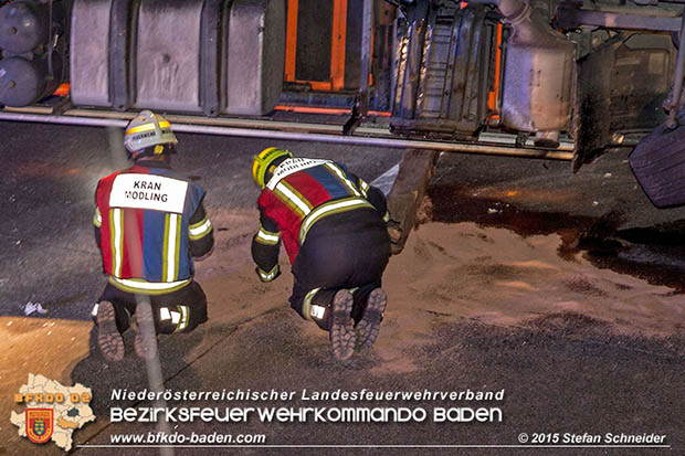 20160908 LKW Unfall A2 Traiskirchen-Guntramsdorf  Foto: © Stefan Schneider
