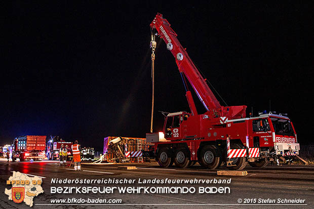 20160908 LKW Unfall A2 Traiskirchen-Guntramsdorf Foto: © Stefan Schneider