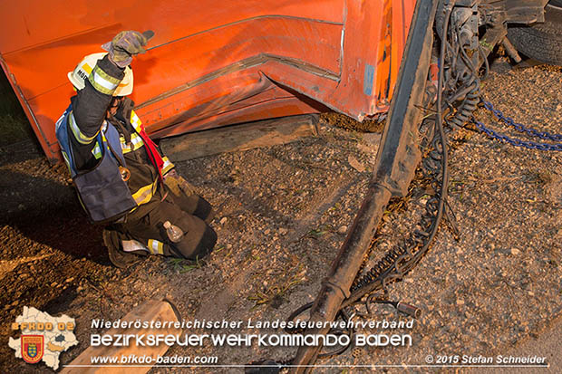 20160908 LKW Unfall A2 Traiskirchen-Guntramsdorf Foto: © Stefan Schneider