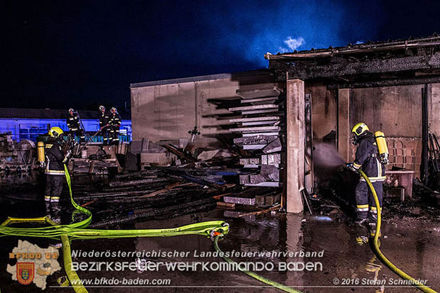 20160913 Brand bei Gewerbebetrieb in Enzesfeld  Foto: © Stefan Schneider