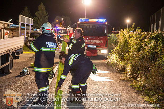 20160913 Brand bei Gewerbebetrieb in Enzesfeld  Foto: © Stefan Schneider