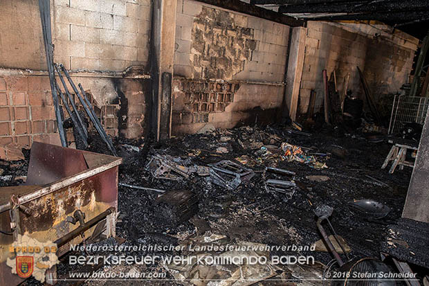 20160913 Brand bei Gewerbebetrieb in Enzesfeld  Foto: © Stefan Schneider