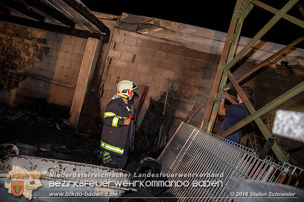 20160913 Brand bei Gewerbebetrieb in Enzesfeld  Foto: © Stefan Schneider