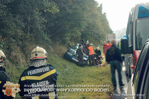 20161007 Schwerer Verkehrsunfall A21 Hochstraß-Knoten Steinhäusl  Foto: © FF Alland